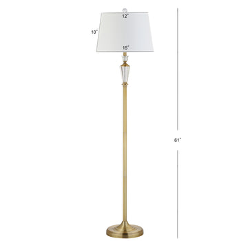 Harper 61" Crystal / Metal LED Floor Lamp - JONATHAN Y